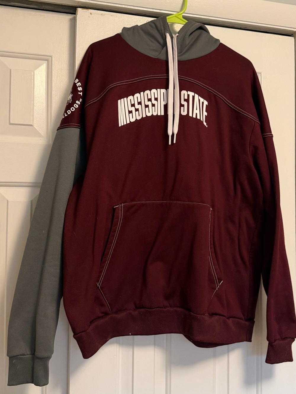 adidas Maroon Hoodie with Gray Lining